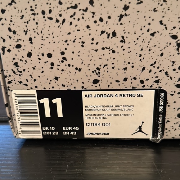 Nike Air Jordan Retro 4 Sr Sz 11 Laser